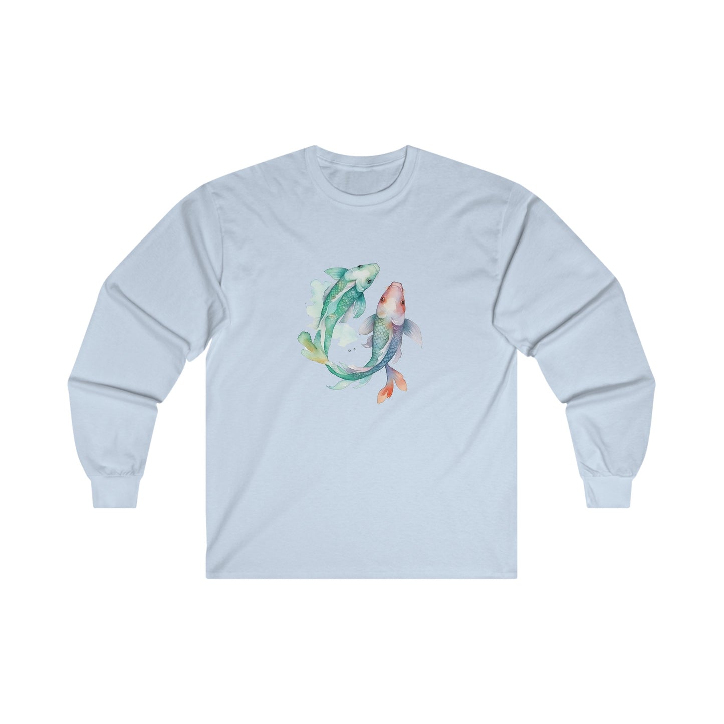 Watercolor Fish Long Sleeve Tee