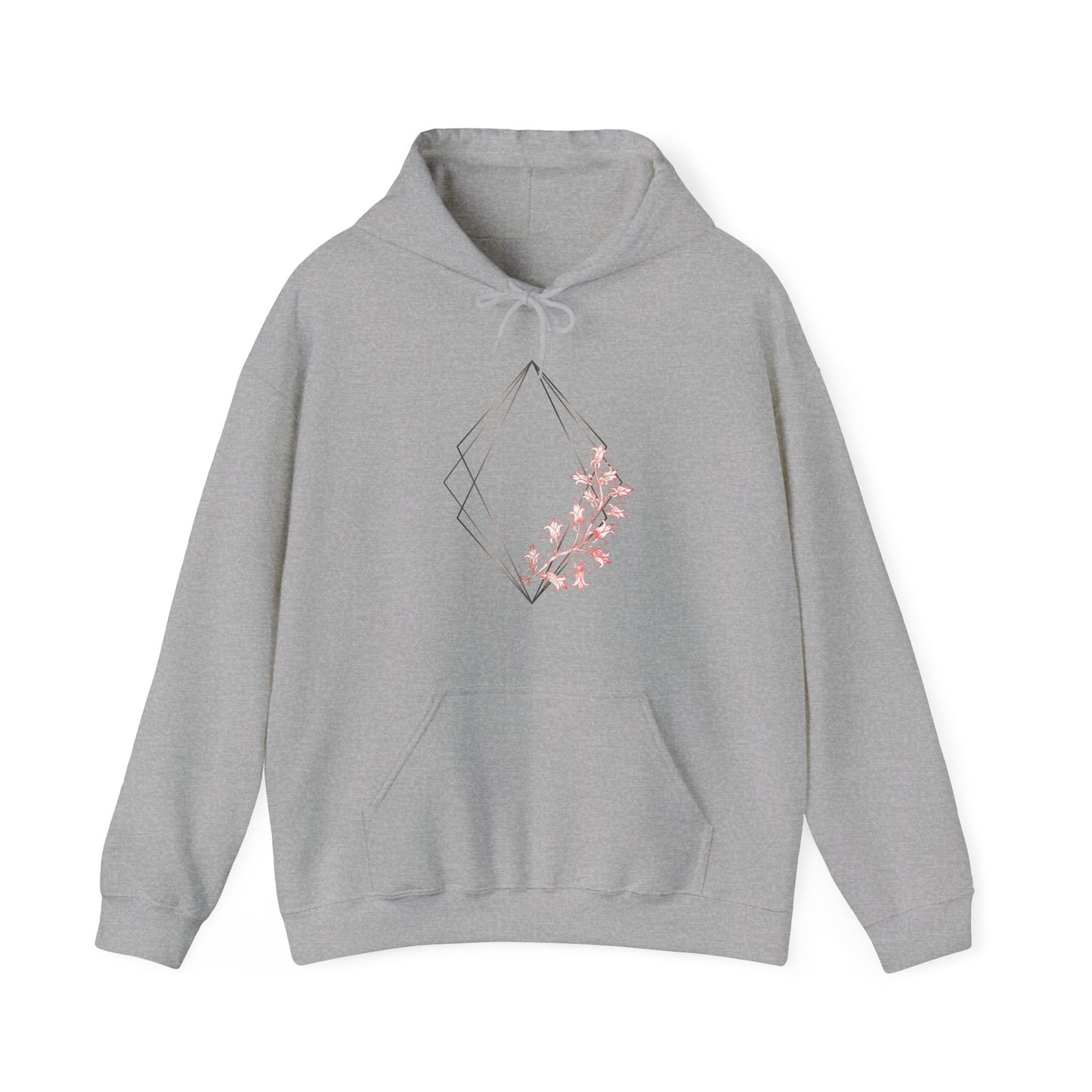 Floral Diamond Hooded Sweatshirt