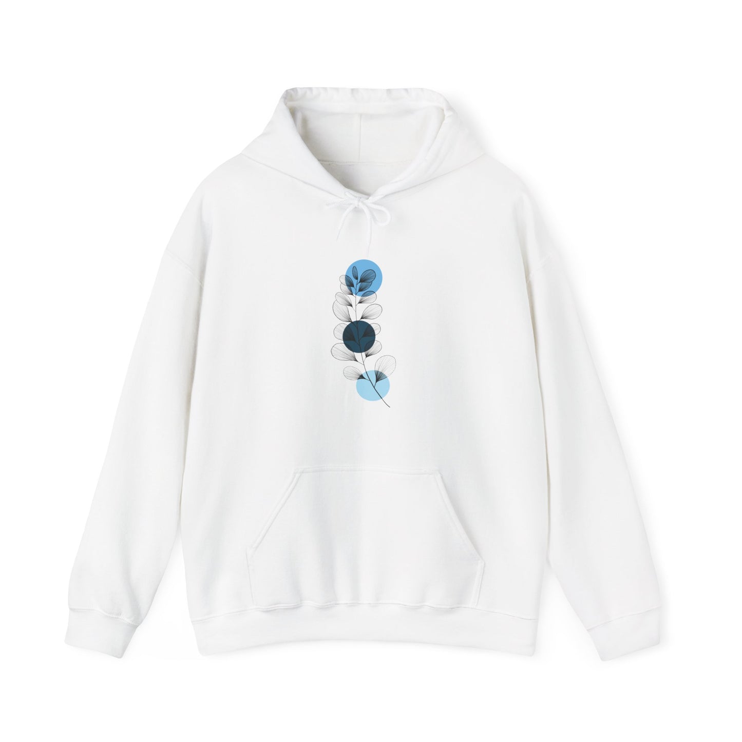 Blue Leaves Hooded Sweatshirt
