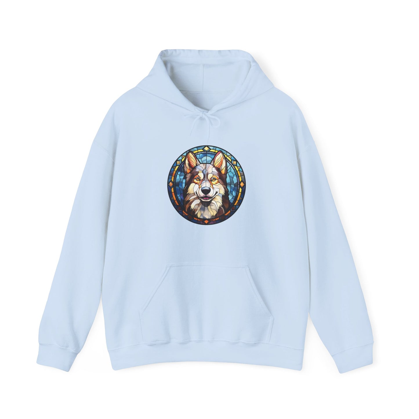 Stained Glass Husky Hooded Sweatshirt