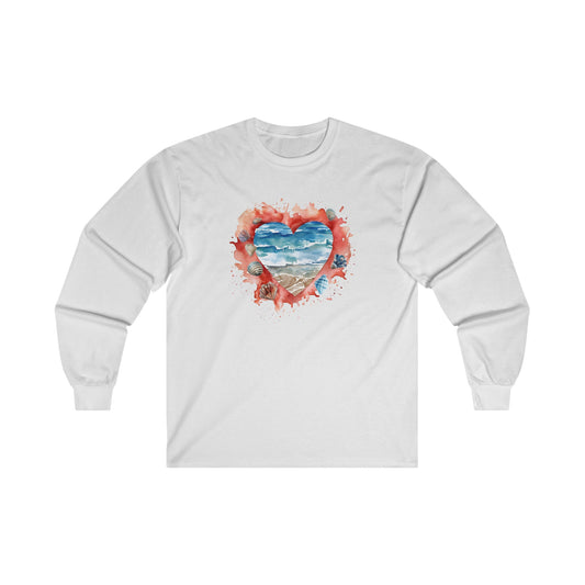 Ocean Heart Long Sleeve Tee