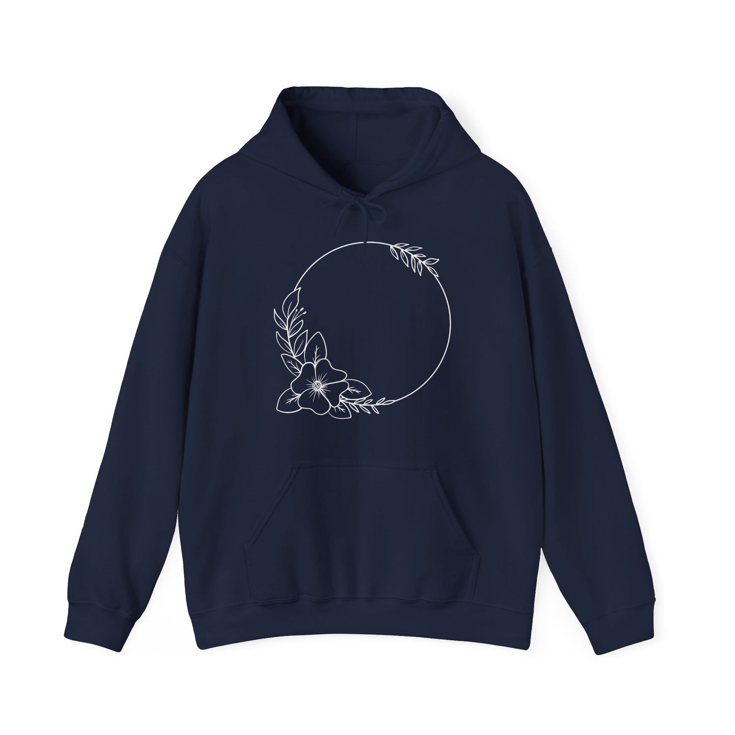 Large Flower Circle Hooded Sweatshirt