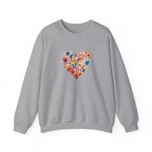 Watercolor Heart Sweatshirt 002