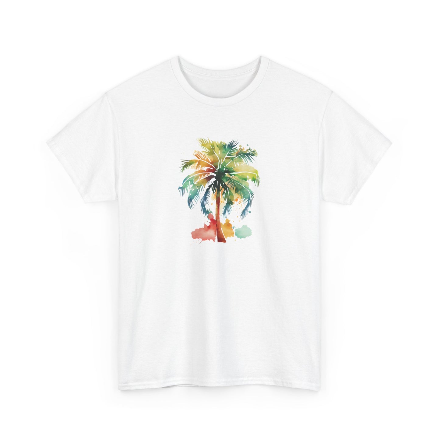 Watercolor Palm Tree Short Sleeve Tee
