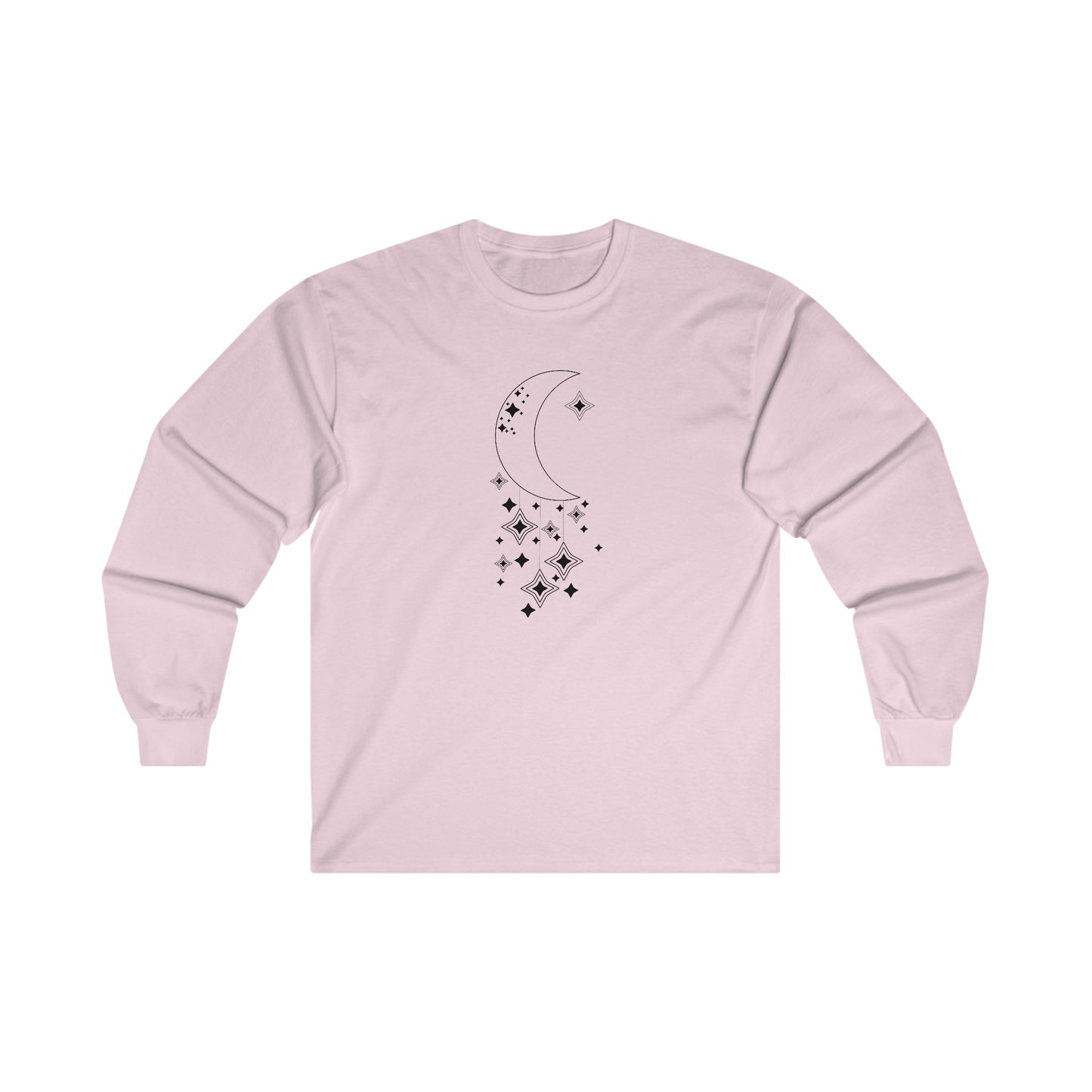 Moon and Hanging Stars Long Sleeve Tee
