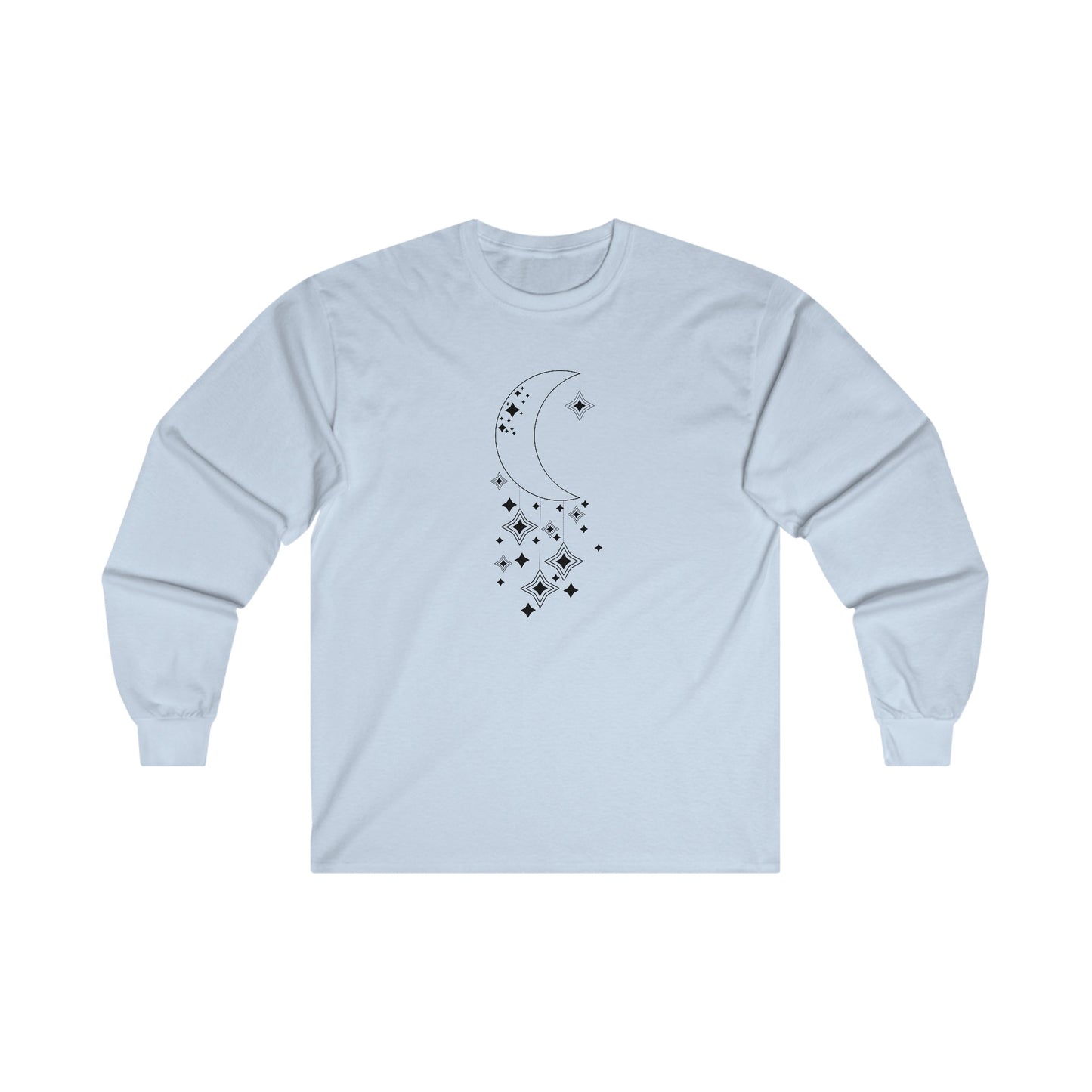 Moon and Hanging Stars Long Sleeve Tee