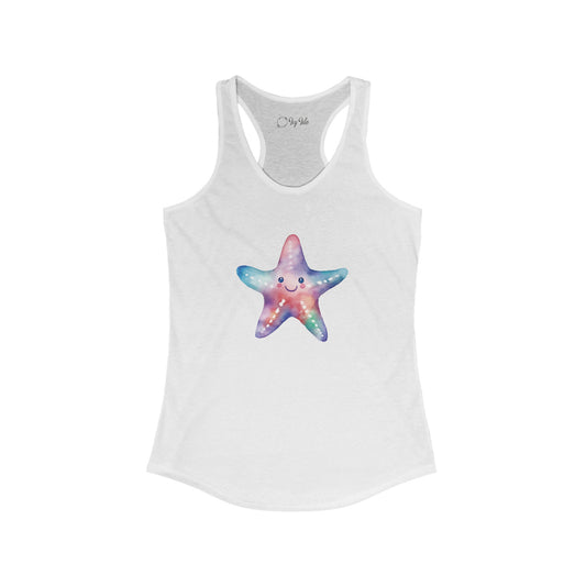 Watercolor Starfish Racerback Tank