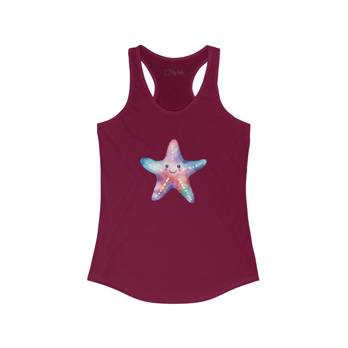 Watercolor Starfish Racerback Tank