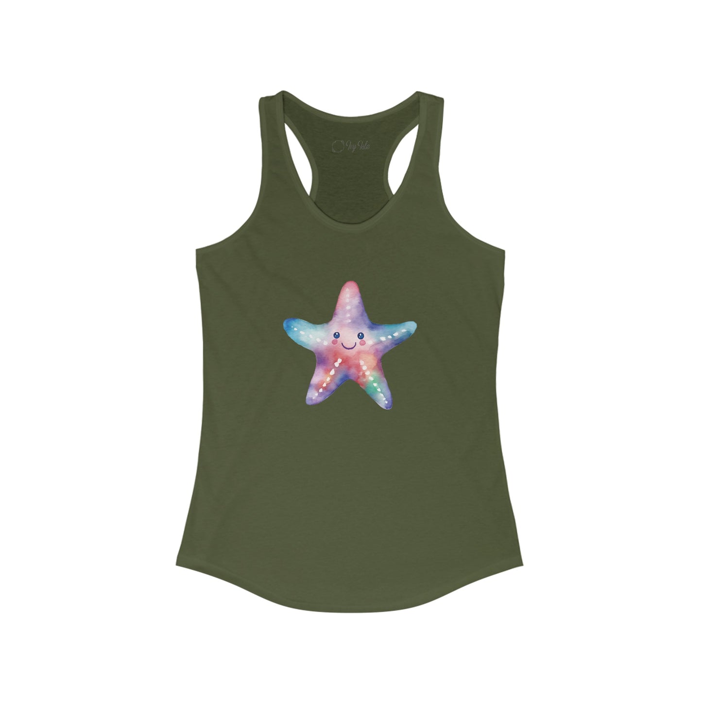 Watercolor Starfish Racerback Tank