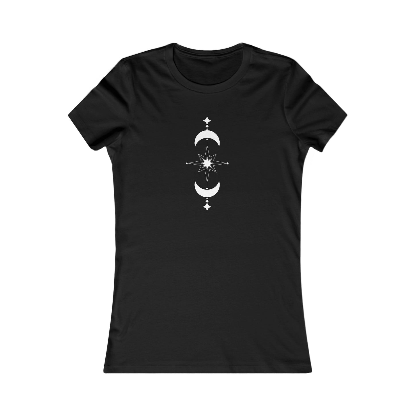 Linear Star and Moons Fitted Tee