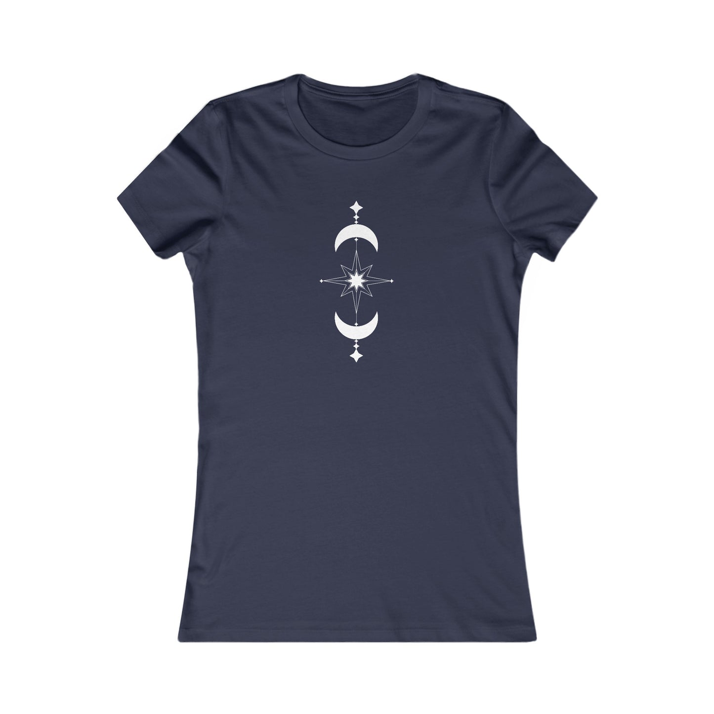 Linear Star and Moons Fitted Tee