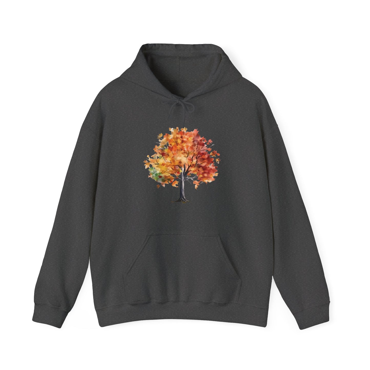Watercolor Autumn Tree Hooded Sweatshirt