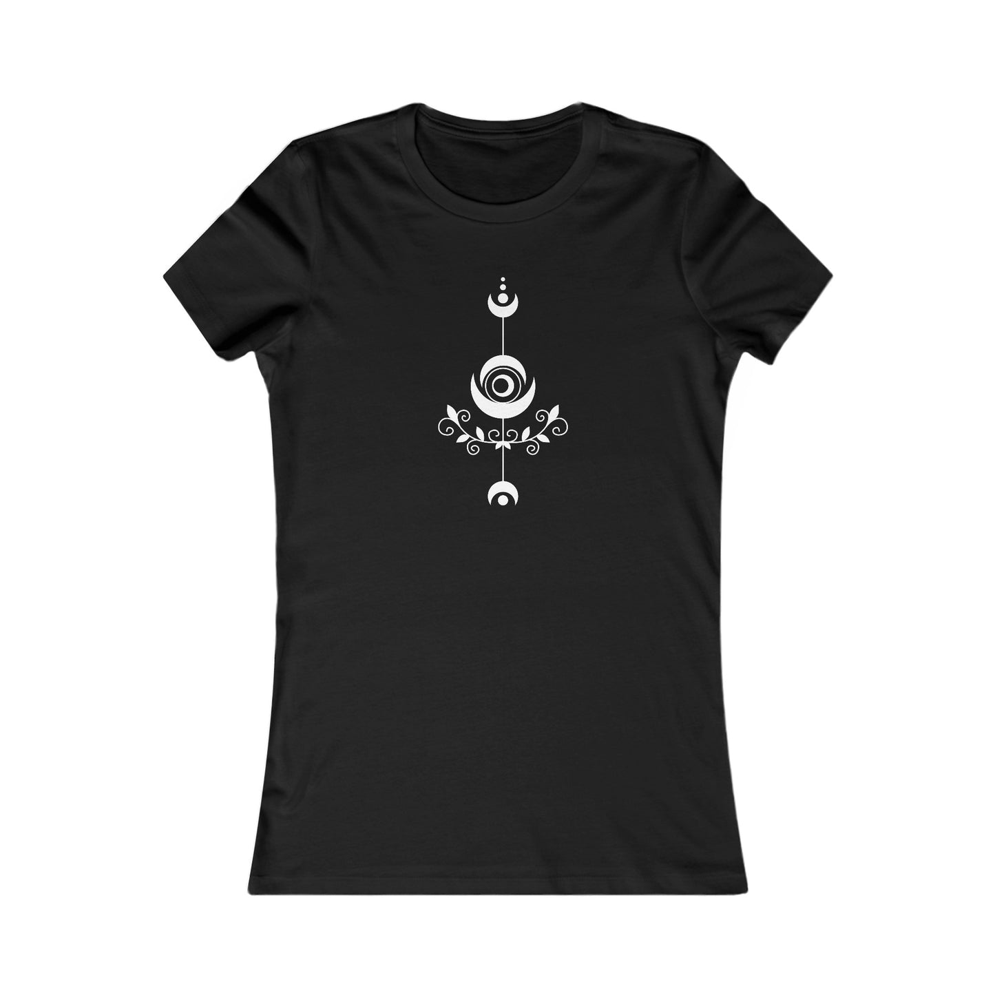 Decorative Moons Fitted Tee