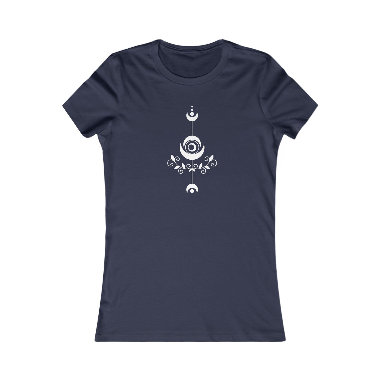 Decorative Moons Fitted Tee