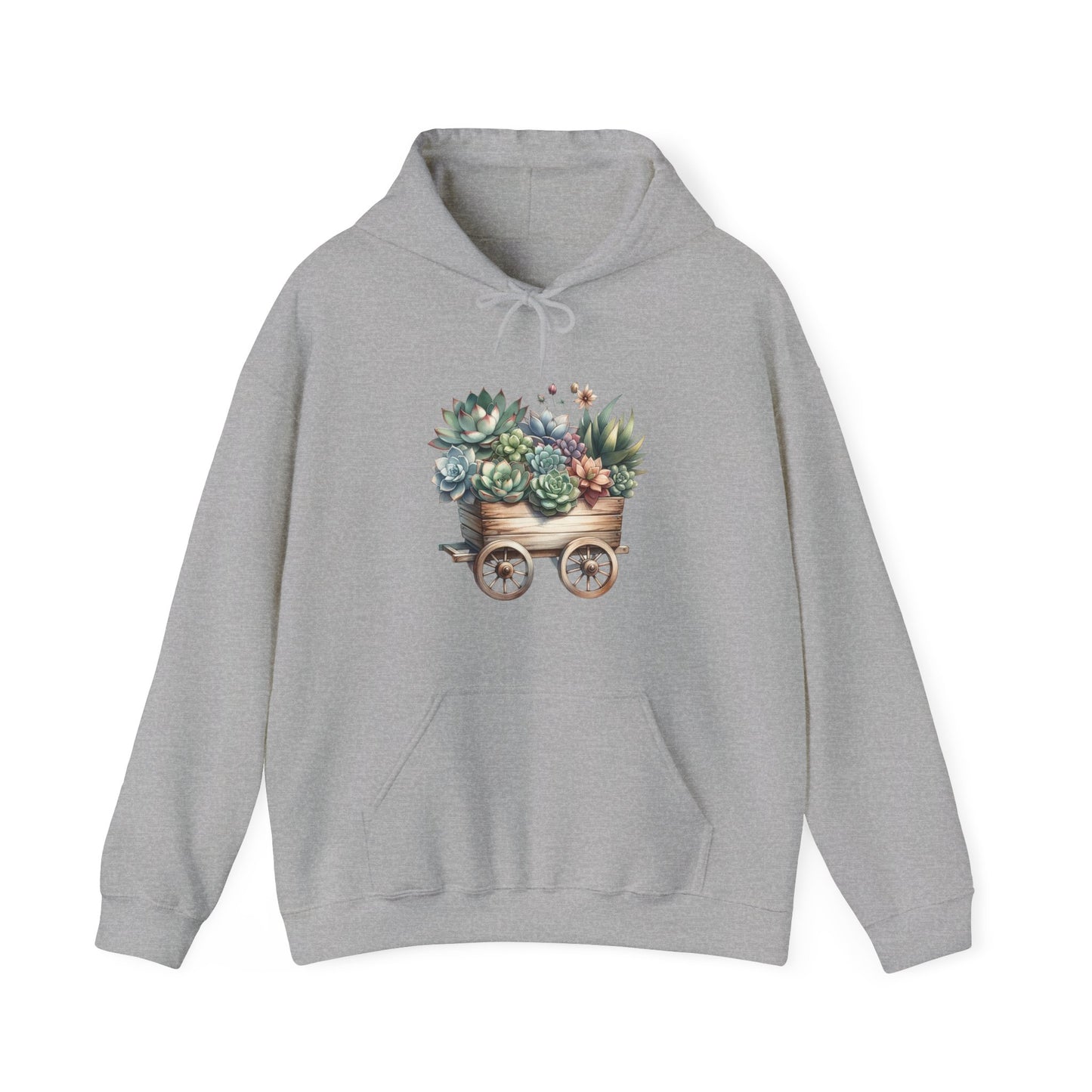 Succulent Wheelbarrow Hooded Sweatshirt