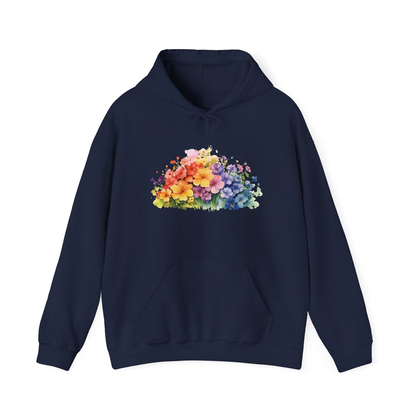 Colorful Flowers Hooded Sweatshirt