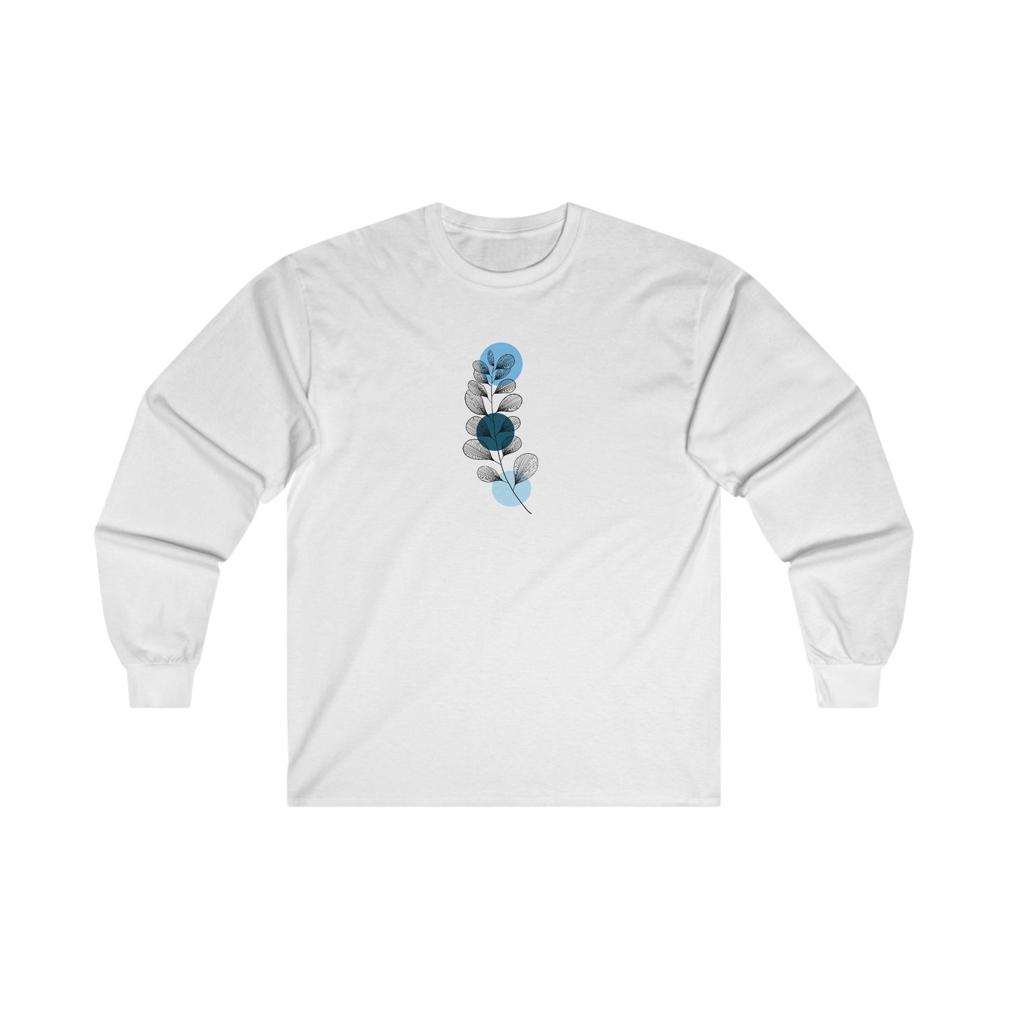 Blue Leaves Long Sleeve Tee