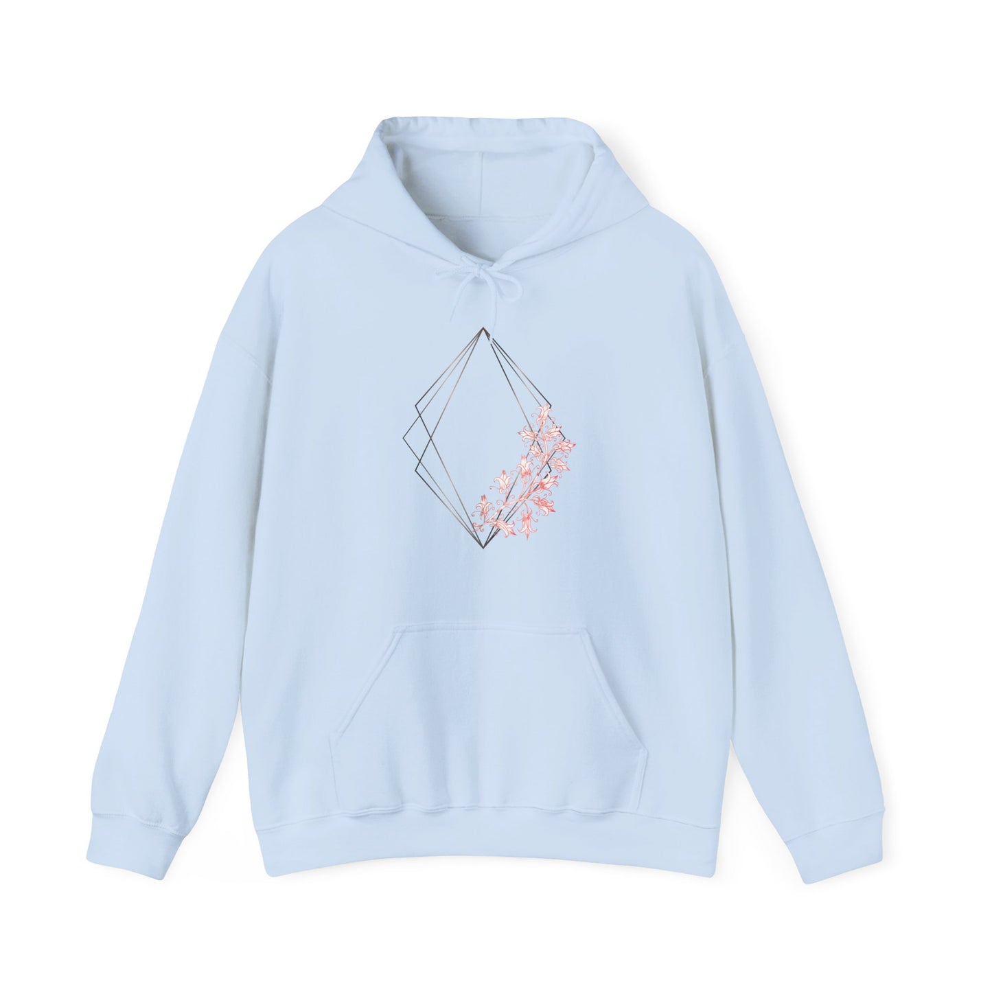 Floral Diamond Hooded Sweatshirt
