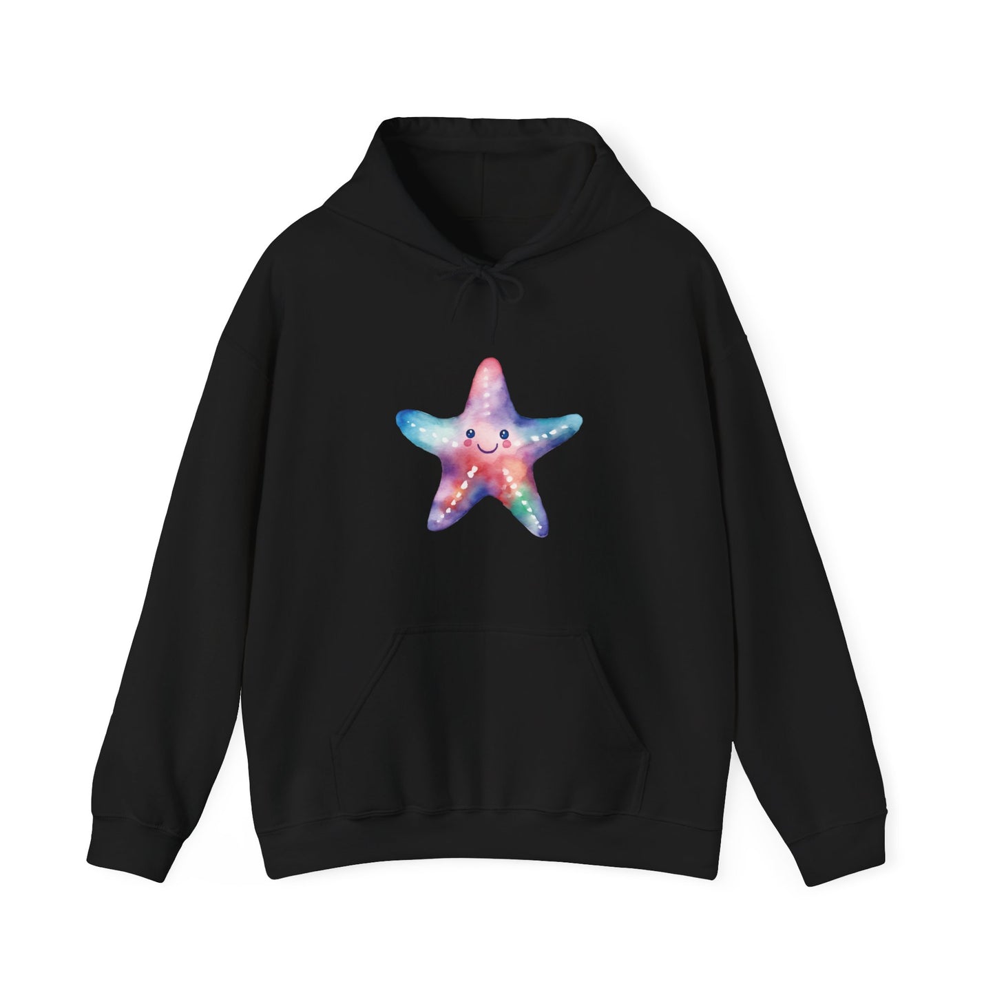 Watercolor Starfish Hooded Sweatshirt