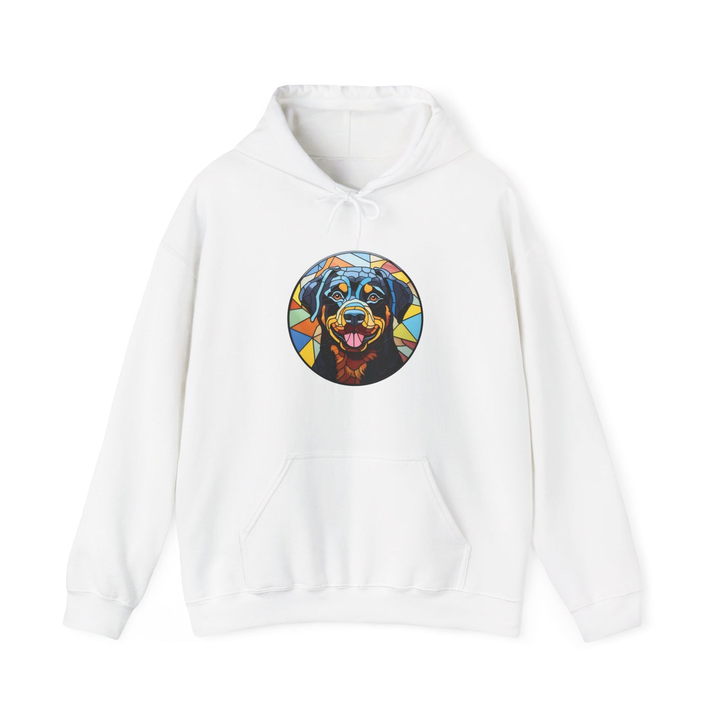 Stained Glass Rottweiler Hooded Sweatshirt