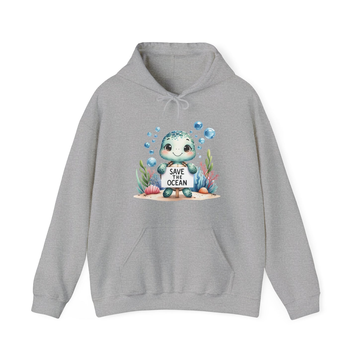 Save the Ocean Turtle Hooded Sweatshirt