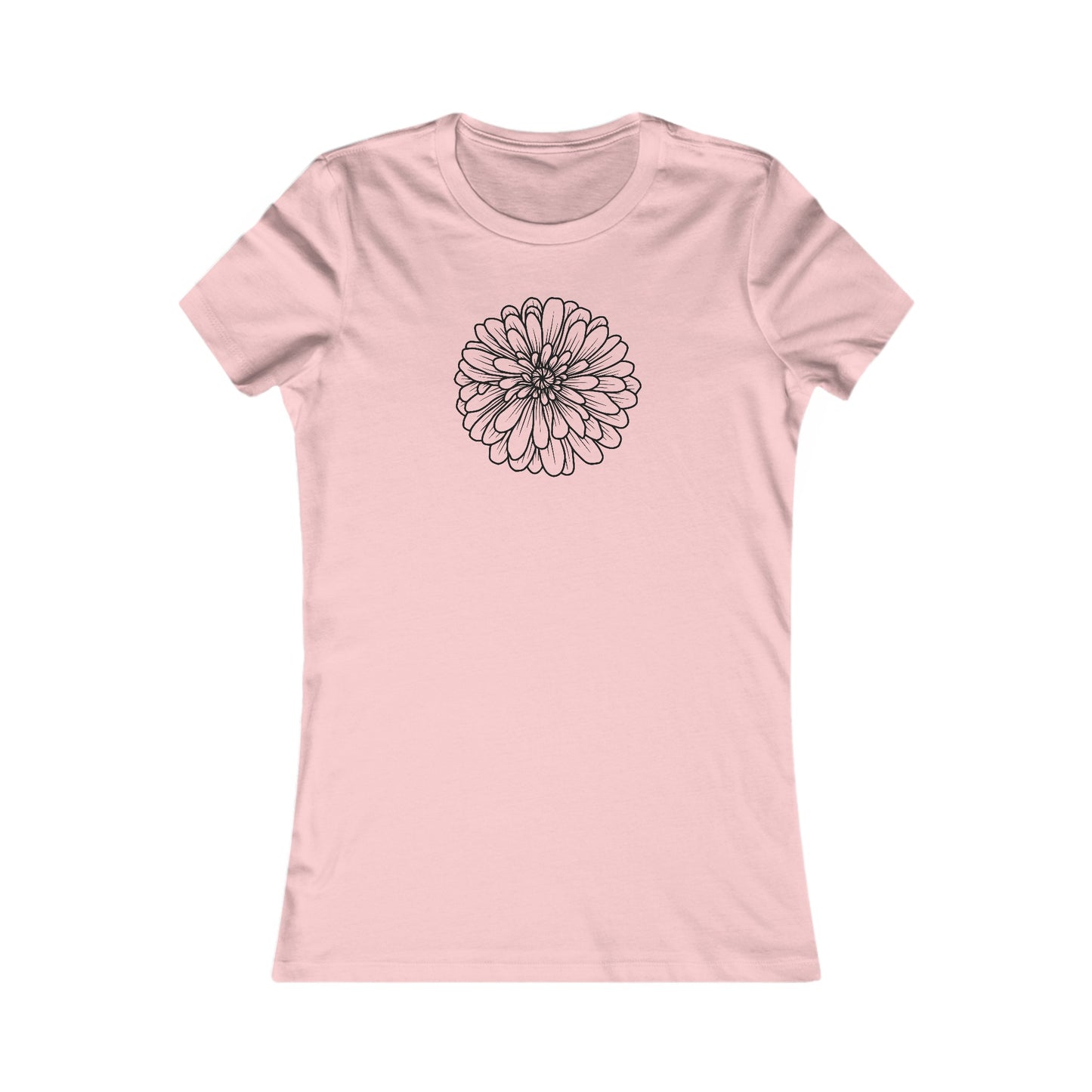 Flower Outline Fitted Tee