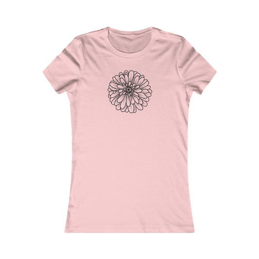 Flower Outline Fitted Tee