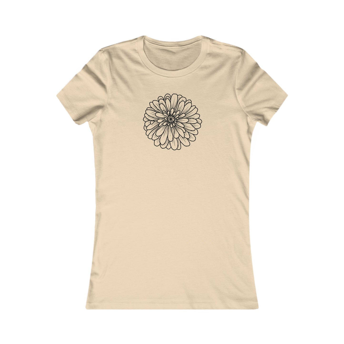 Flower Outline Fitted Tee