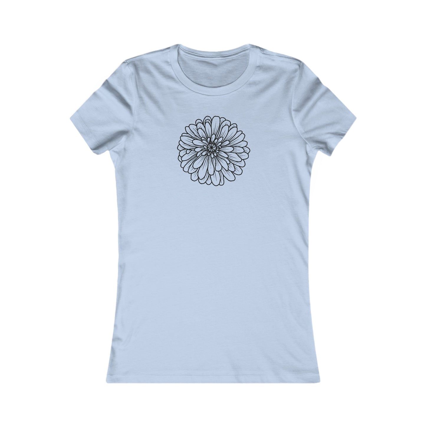 Flower Outline Fitted Tee
