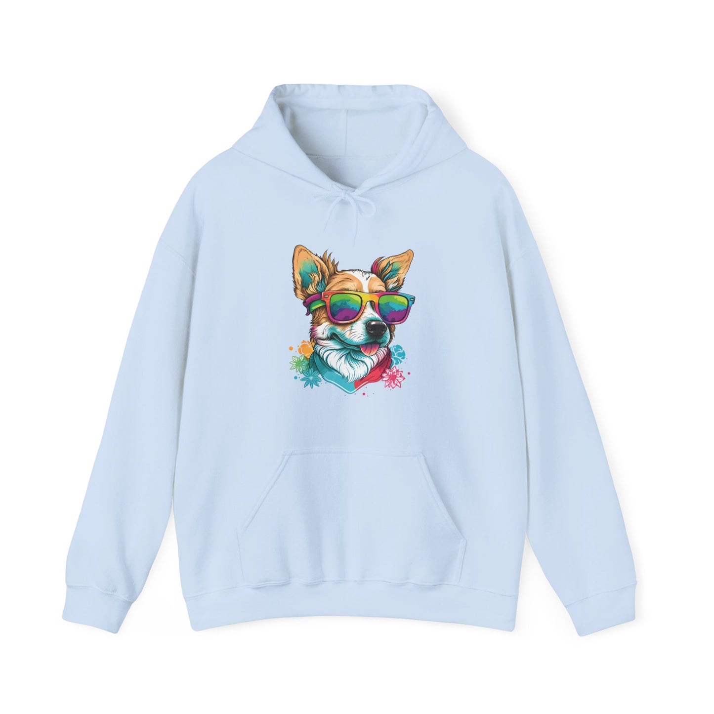 Dog with Sunglasses Hooded Sweatshirt 002