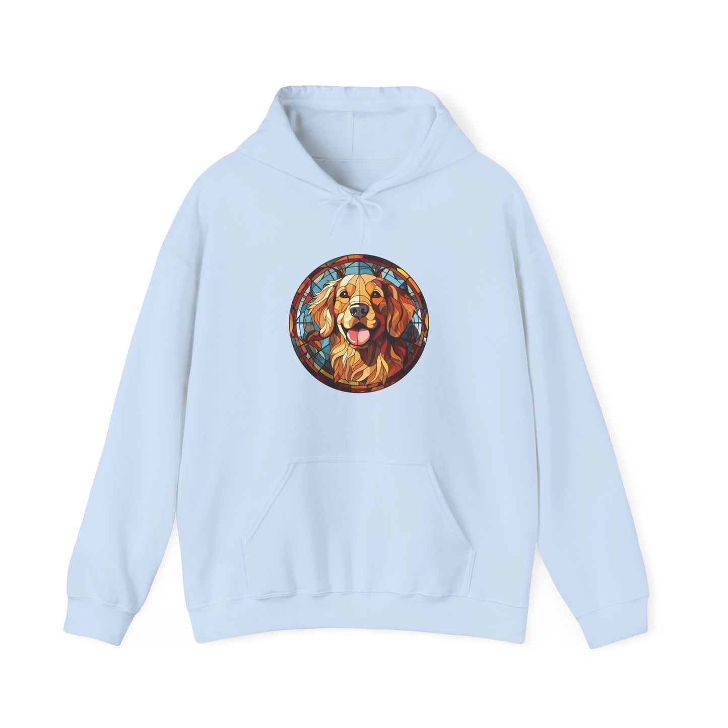 Stained Glass Golden Retriever Hooded Sweatshirt