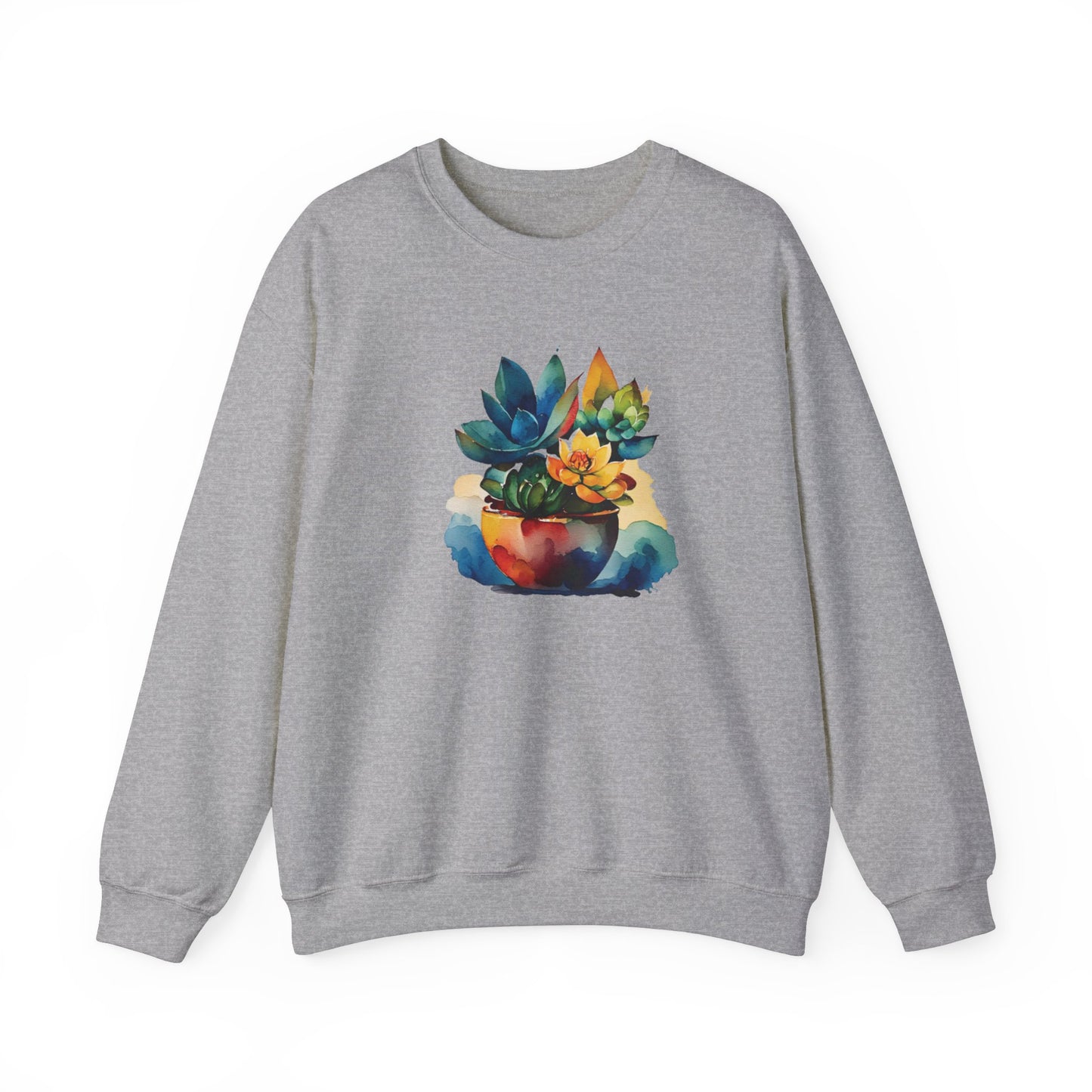 Watercolor Succulent Sweatshirt