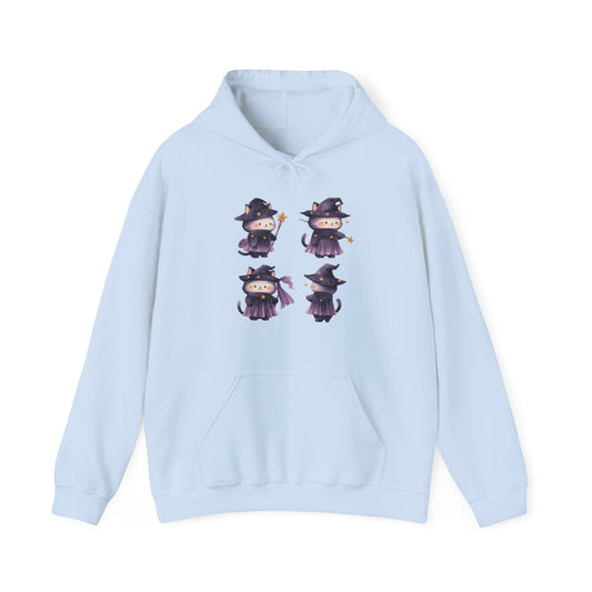 Cute Witch Cat Set Hooded Sweatshirt