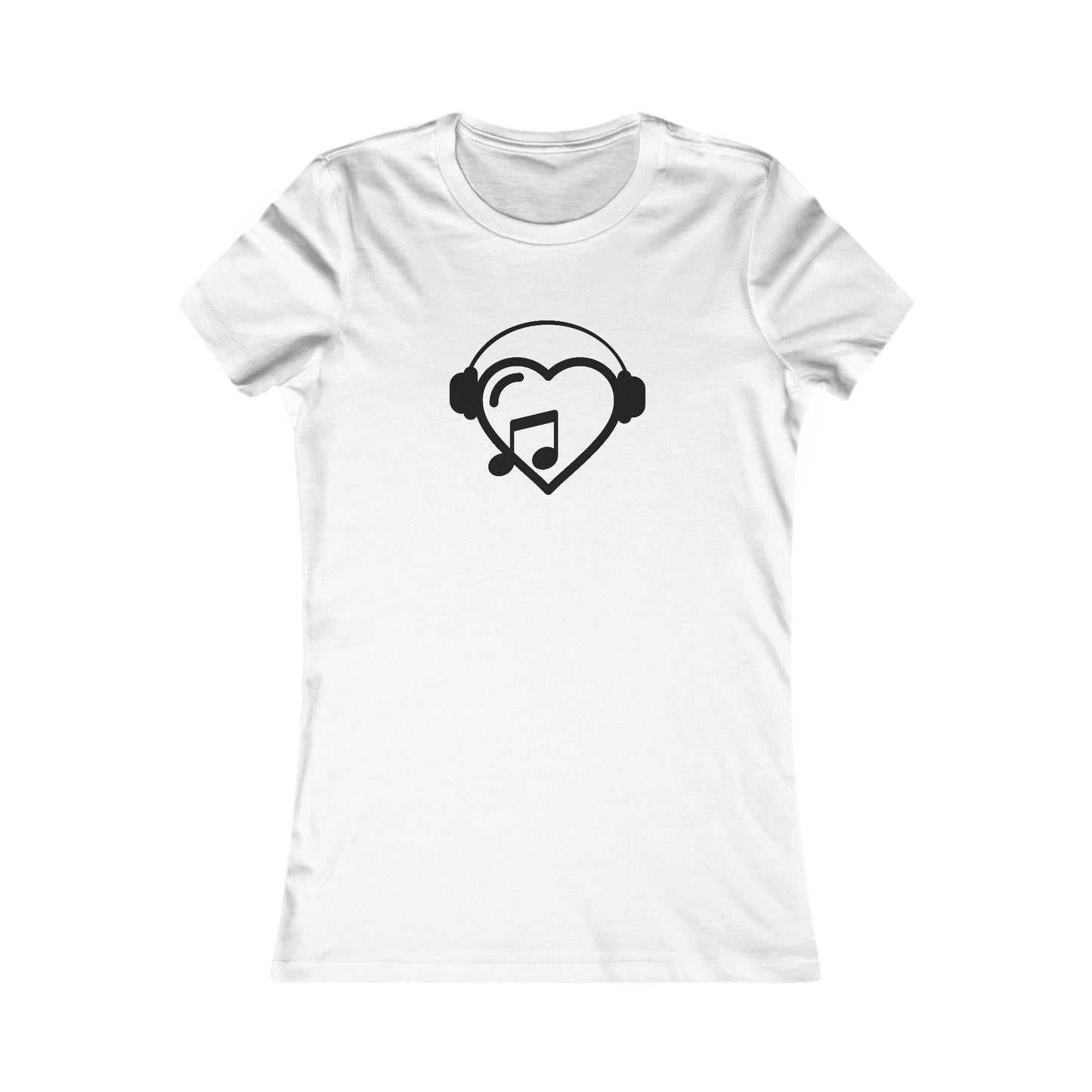 Music Heart Fitted Tee