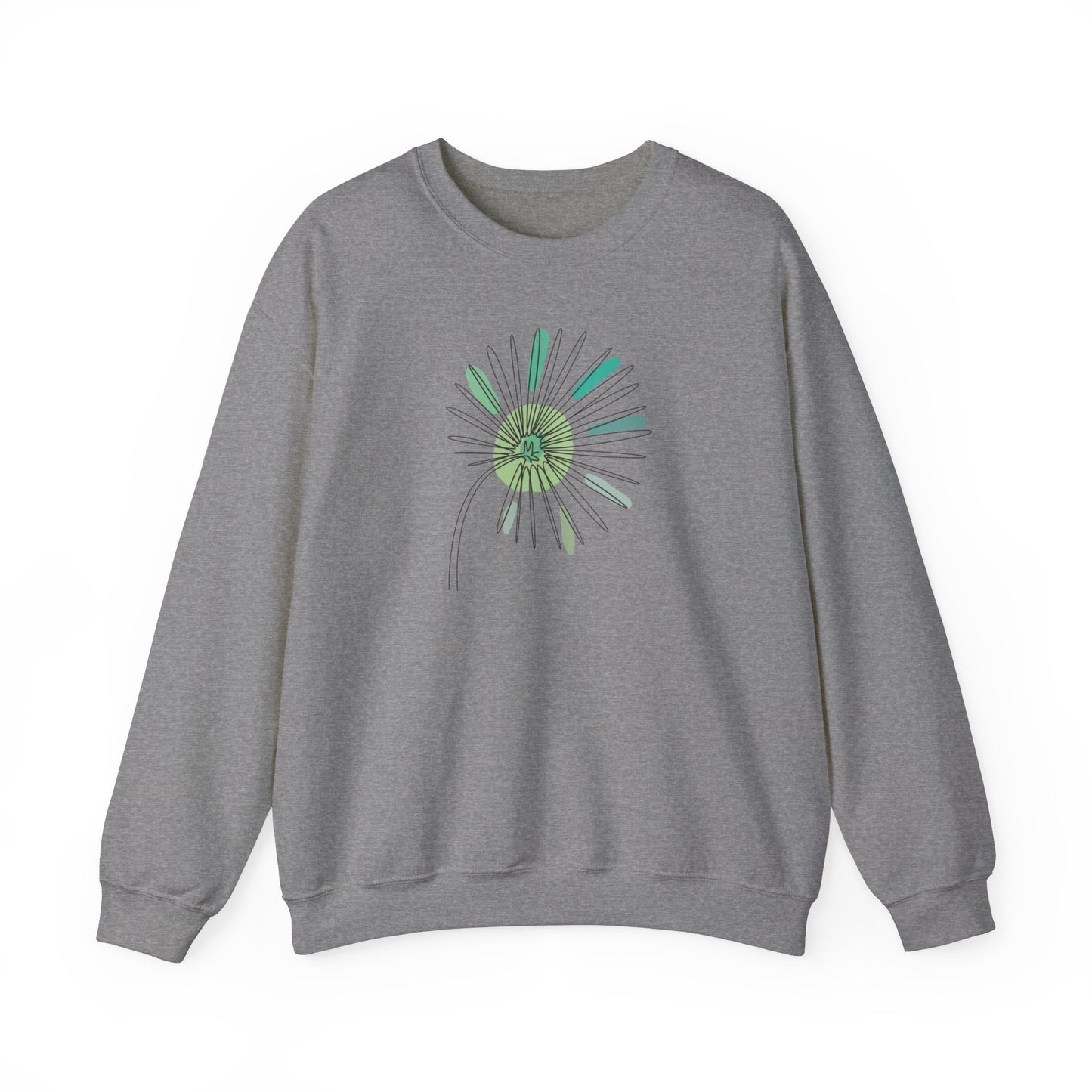 Green and Blue Dandelion Sweatshirt