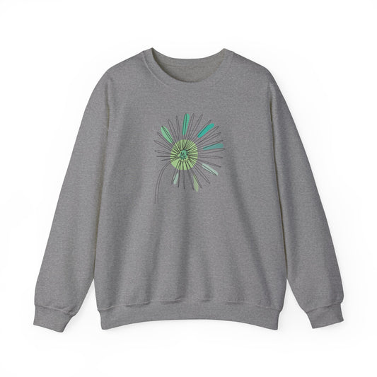 Green and Blue Dandelion Sweatshirt