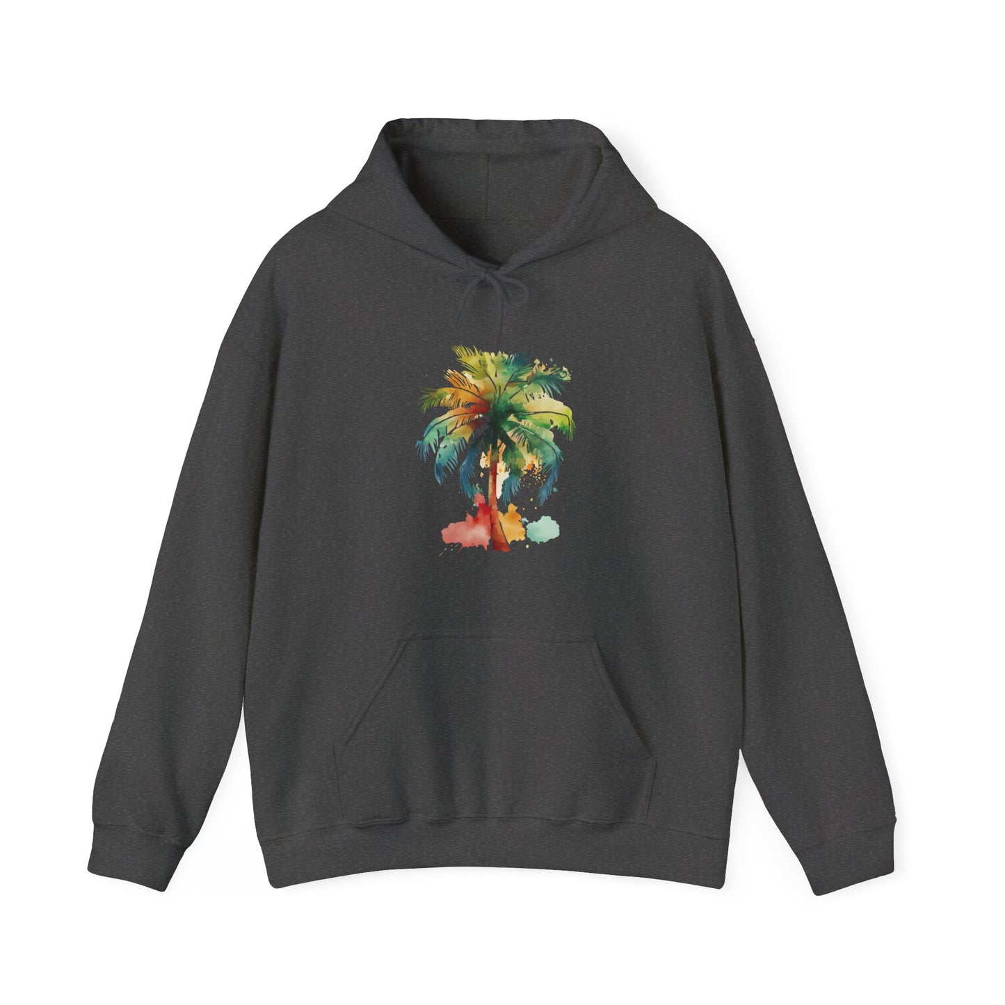 Watercolor Palm Tree Hooded Sweatshirt