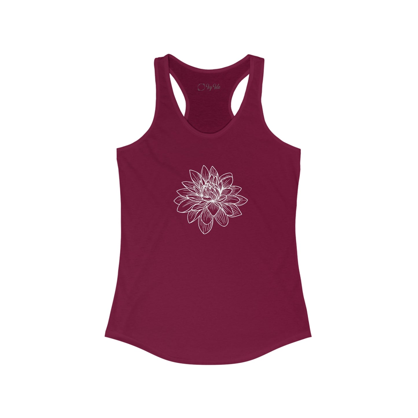 Lotus Outline Racerback Tank