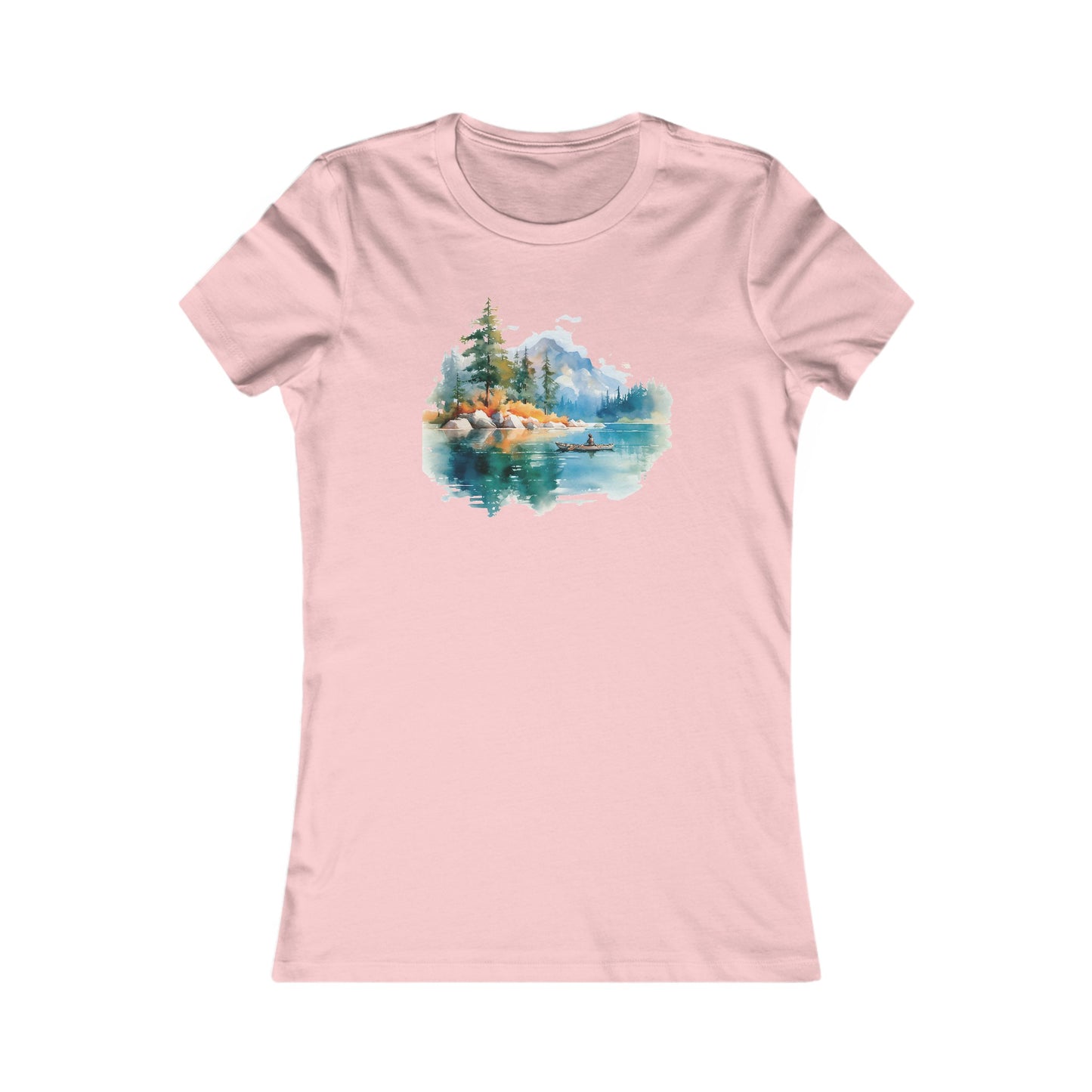 Watercolor Lake Fitted Tee