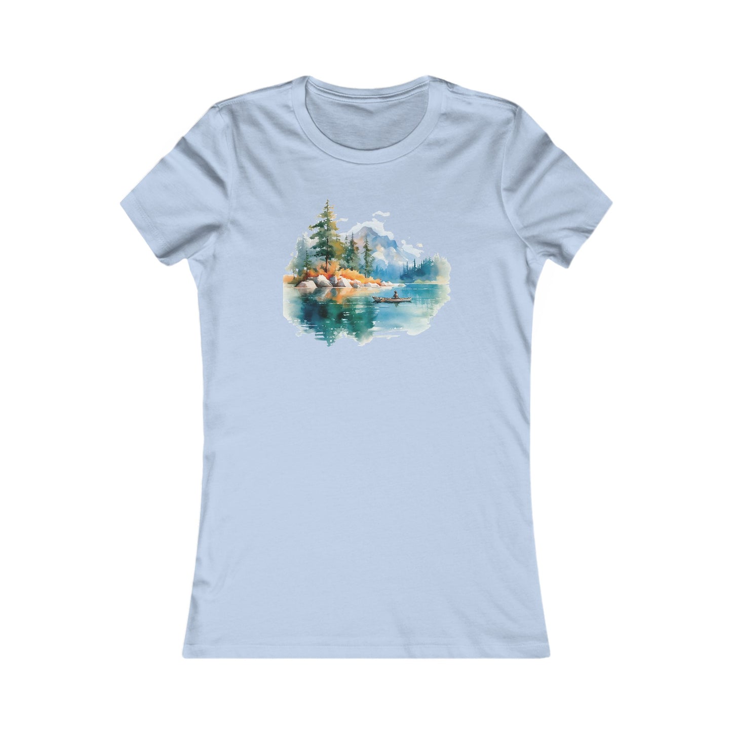 Watercolor Lake Fitted Tee