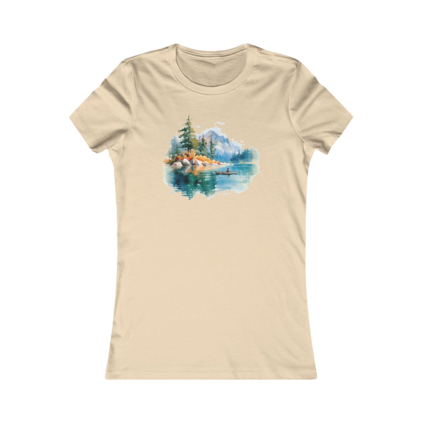 Watercolor Lake Fitted Tee