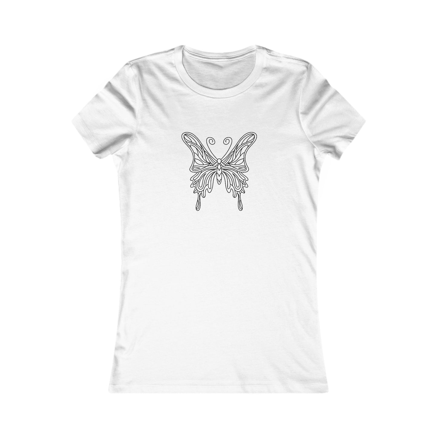 Pretty Butterfly Fitted Tee