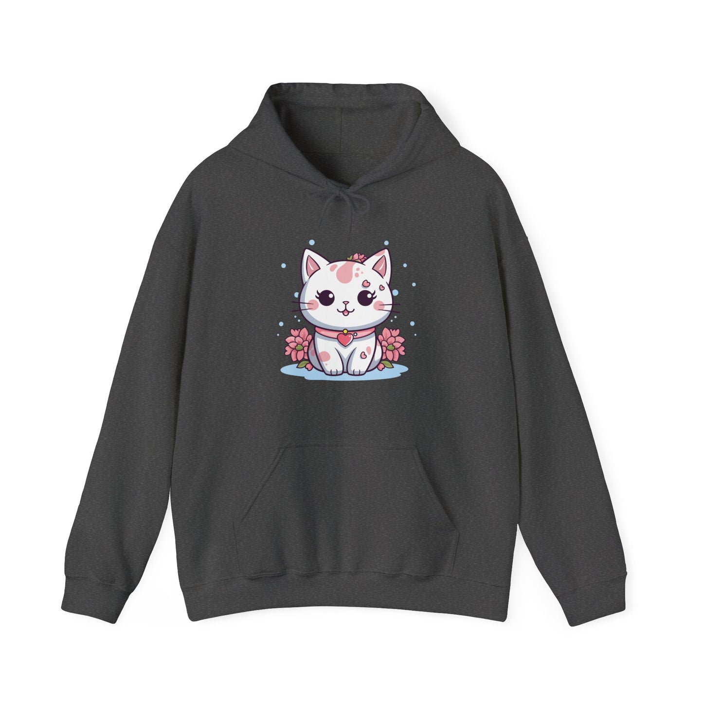 Cute Pink Cat Hooded Sweatshirt