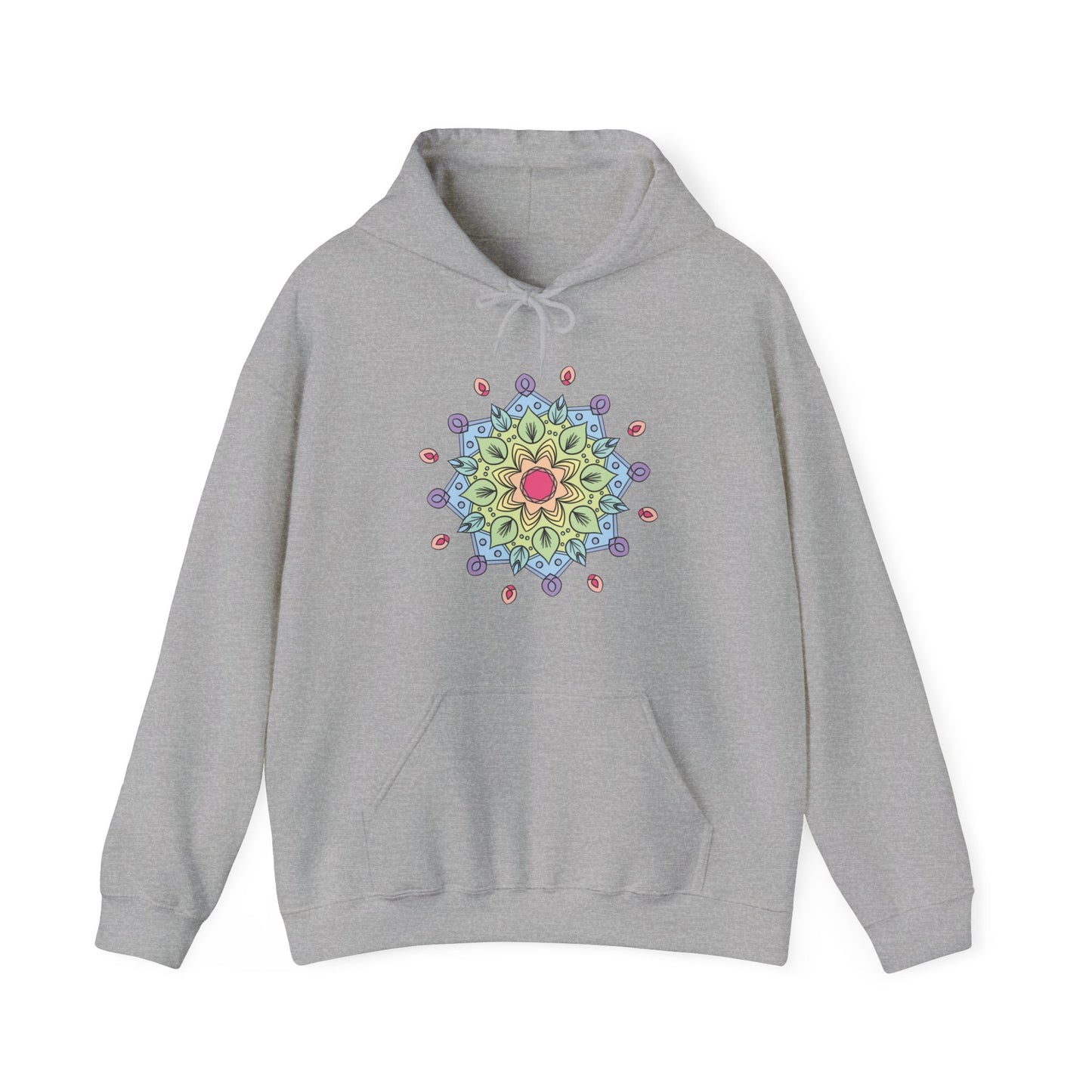Colorful Mandala Hooded Sweatshirt (009)