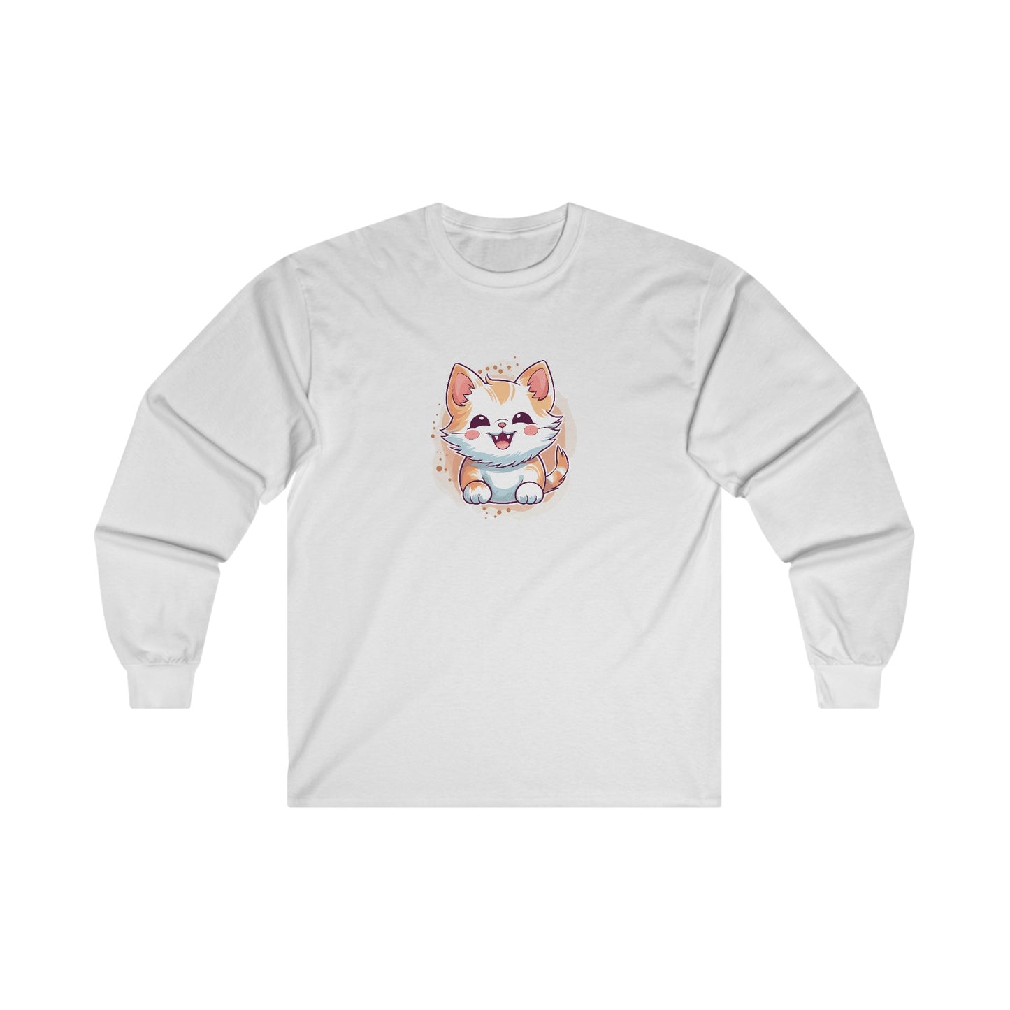 Cute Brown Cat Long Sleeve Tee