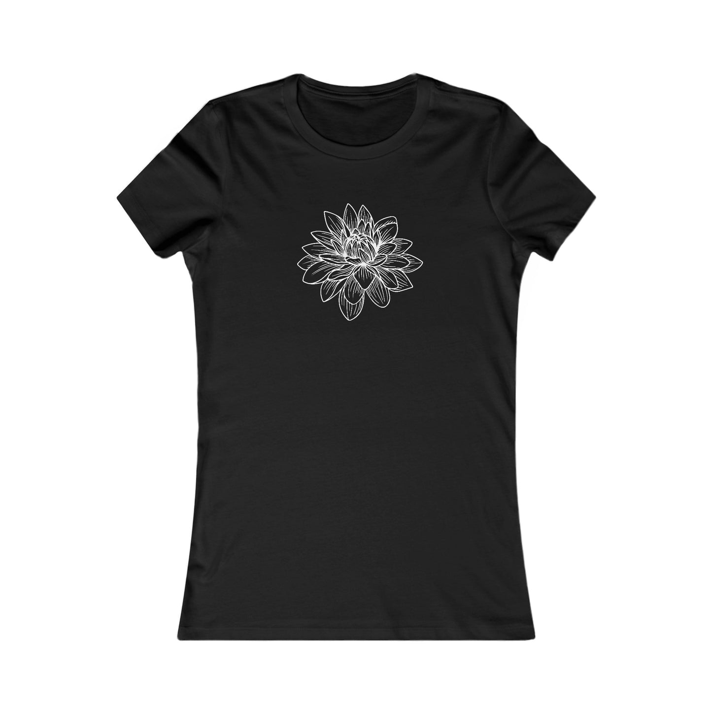 Lotus Outline Fitted Tee