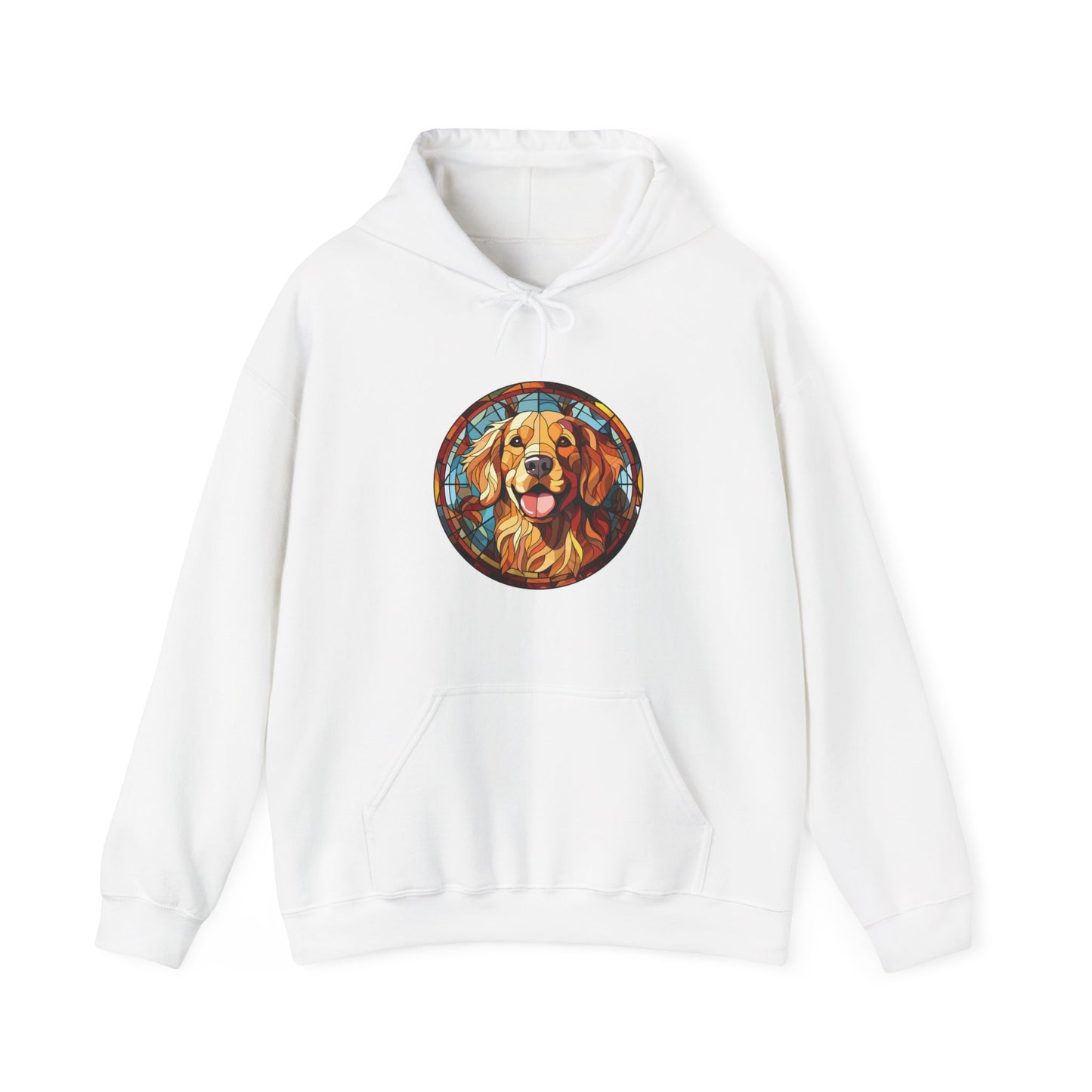 Stained Glass Golden Retriever Hooded Sweatshirt