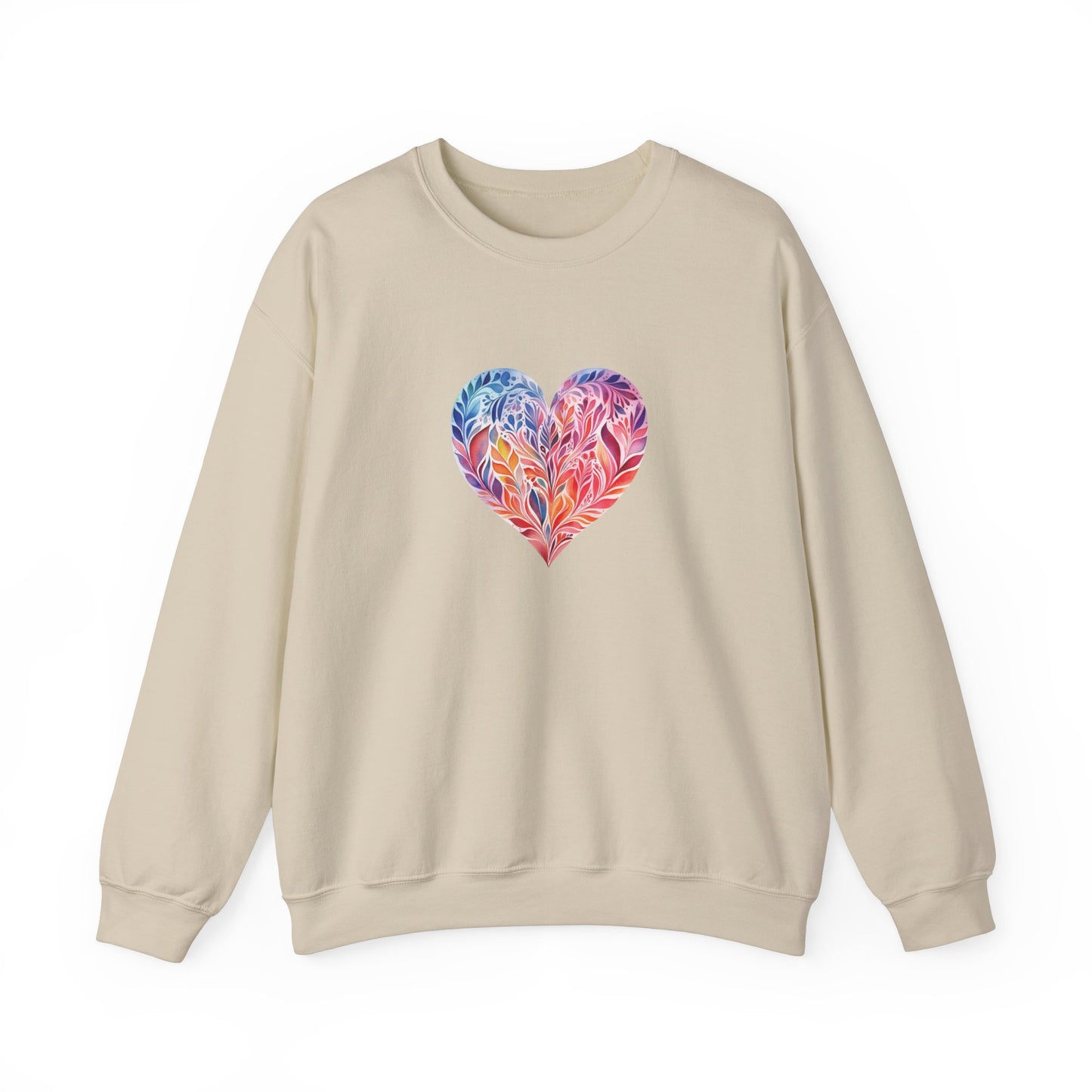 Watercolor Heart Sweatshirt 001