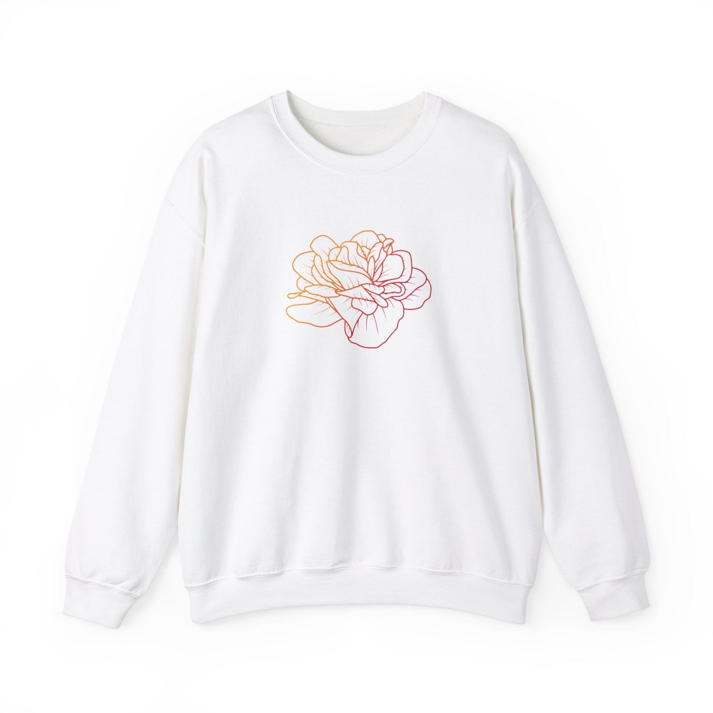 Colorful Rose Outline Sweatshirt