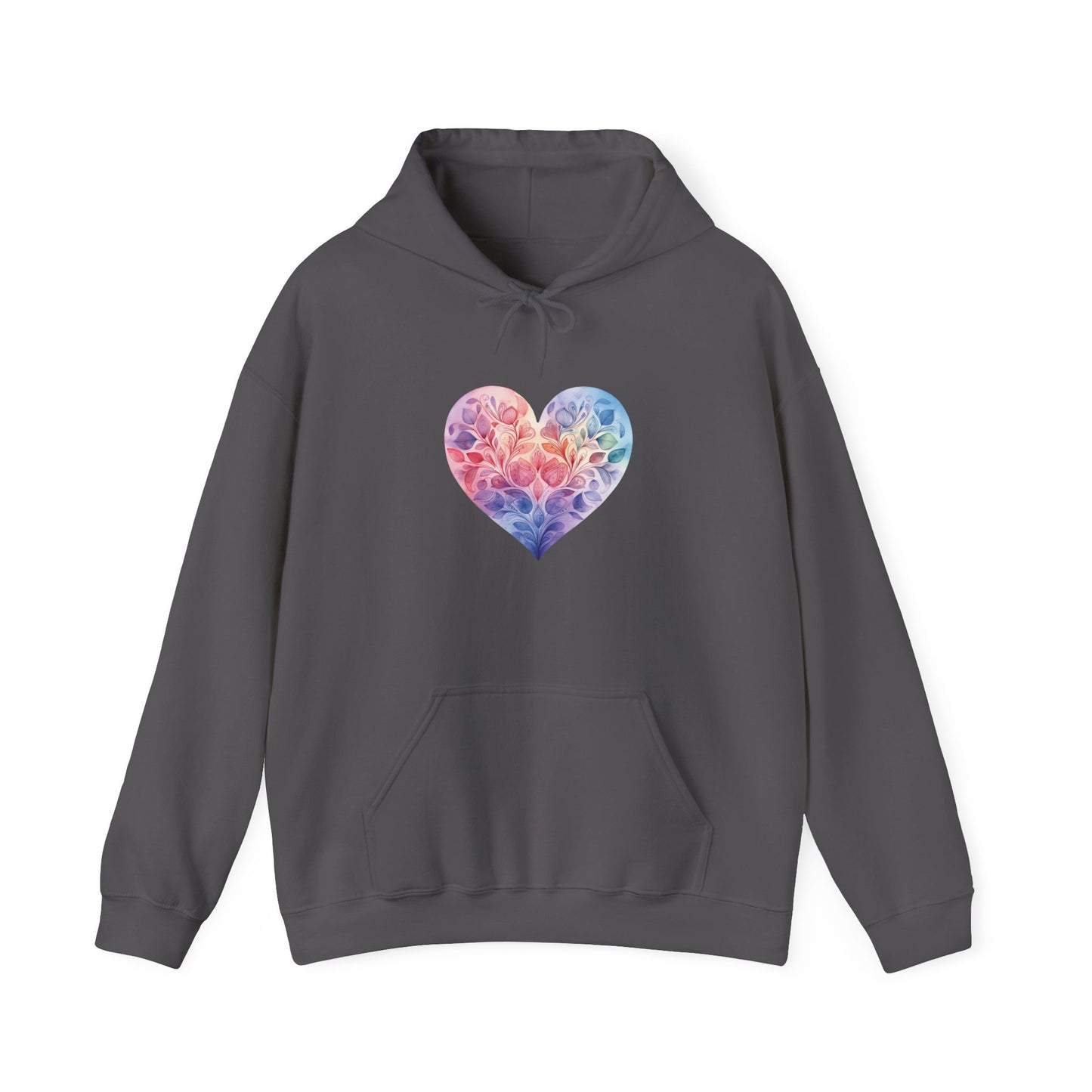 Watercolor Heart Hooded Sweatshirt 006